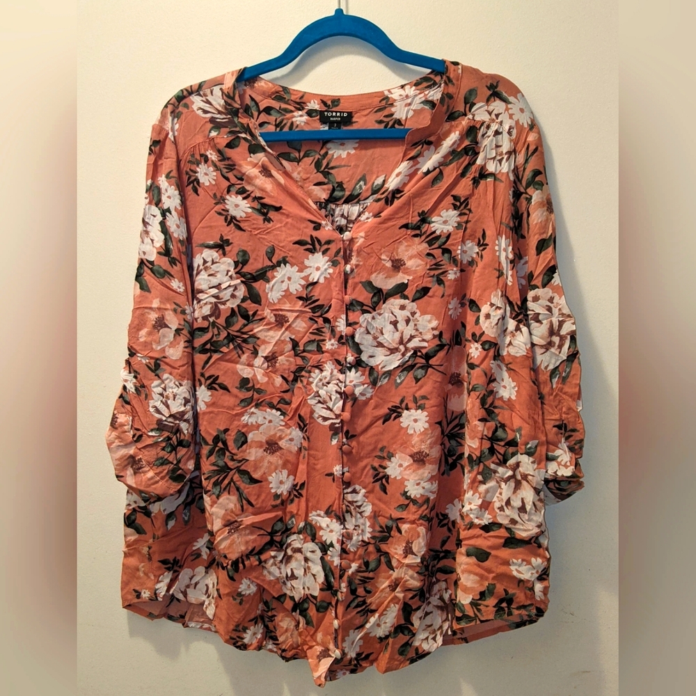 Torrid 3 Floral Harper Top